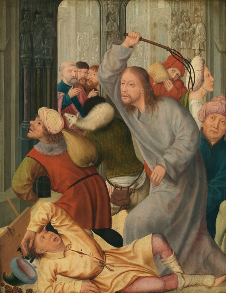 Quentin Matsys - Chrystus wypędzający handlarzy ze świątyni