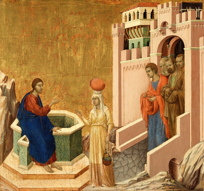 Duccio di Buoninsegna - Chrystus i Samarytanka (1310 - 1311)