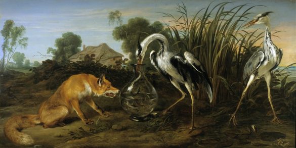 Frans Snyders - Lis odwiedzający czaplę