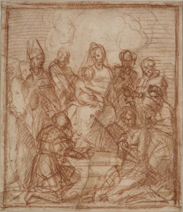 Na tronie Madonna z Dzieciątkiem i ośmioma świętymi (1528)