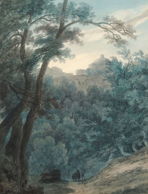 Ariccia (zalesiony krajobraz i klasztor) (1783)