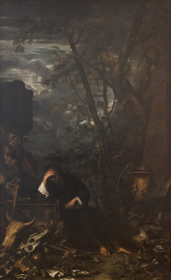 Demokryt w medytacji – Salvator Rosa