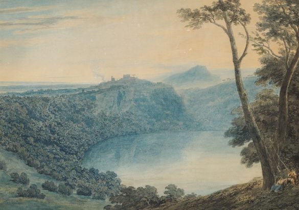 Jezioro Nemi i miasto Genzano (1779)