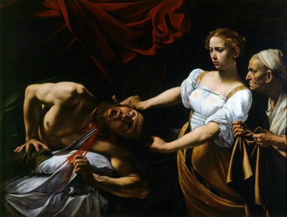Judyta ścinająca głowę Holofernesowi (1599)