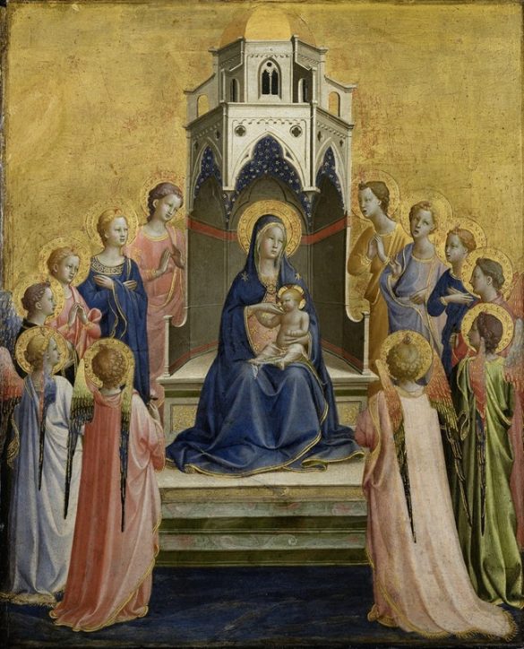 Madonna z Dzieciątkiem na tronie i Dwunastu Aniołów (1420-1430)