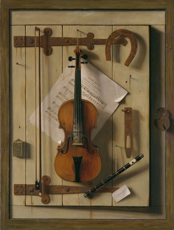 Martwa natura - skrzypce i muzyka (1888)