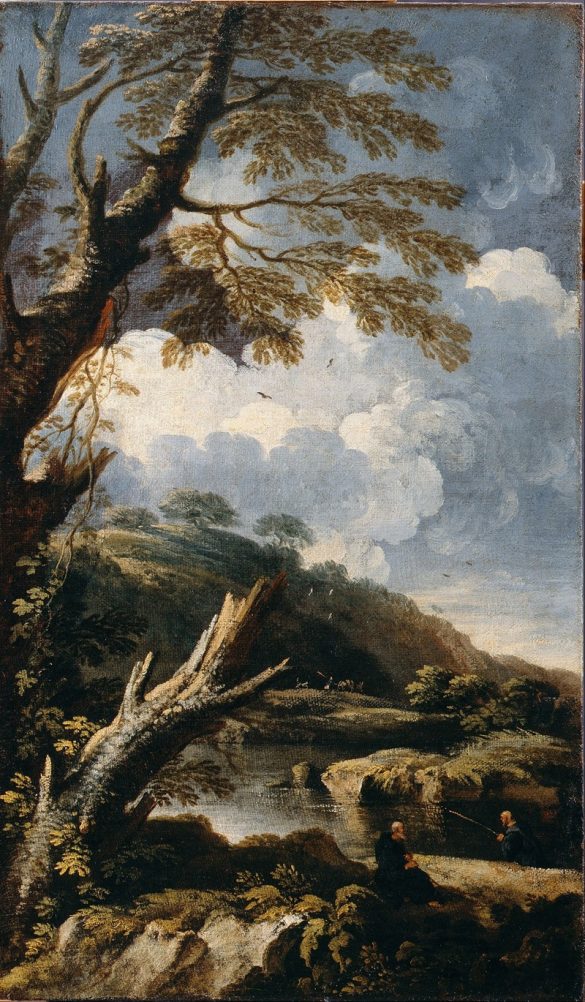 Salvator Rosa - Mnisi łowiący ryby