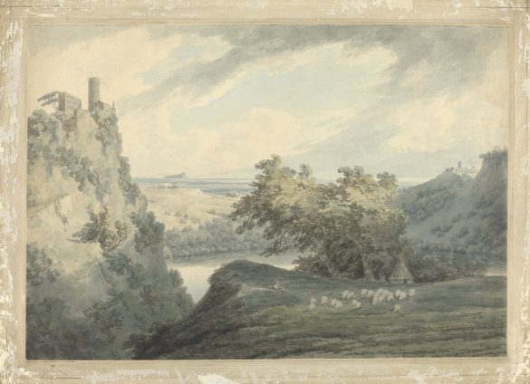 Włoski krajobraz górski z jeziorem Nemi (1790)