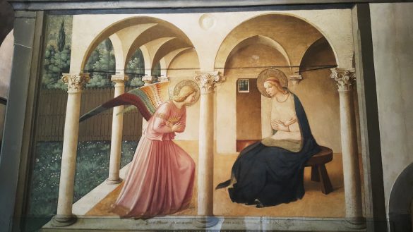 Zwiastowanie - fresk przy wejściu do cel zakonnych klasztoru San Marco, Florencja