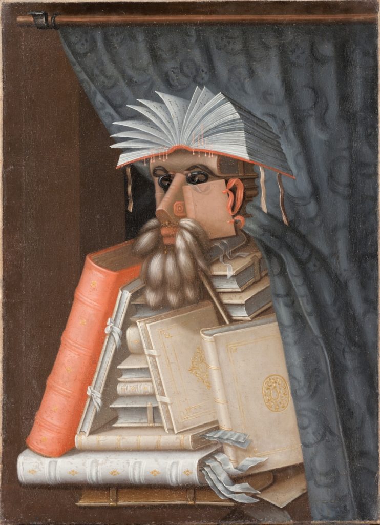 Bibliotekarz (1562) – Giuseppe Arcimboldo.