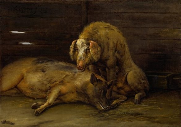 Dwie świnie w chlewie (1649)