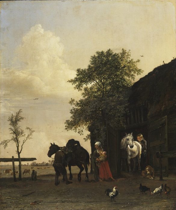 Paulus Potter - Konie przy stajni