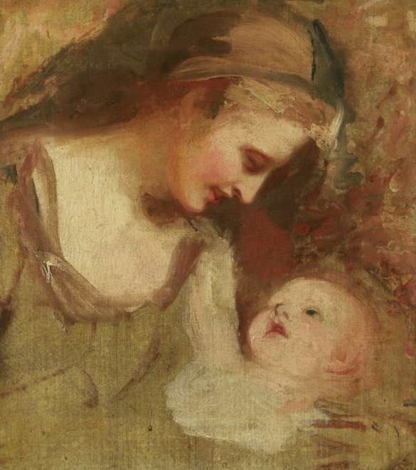 George Romney - Szkic mamy z dzieckiem