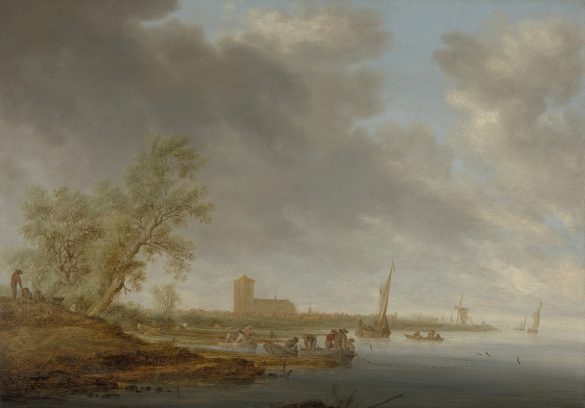 Krajobraz rzeczny z widokiem na Naarden (1642)