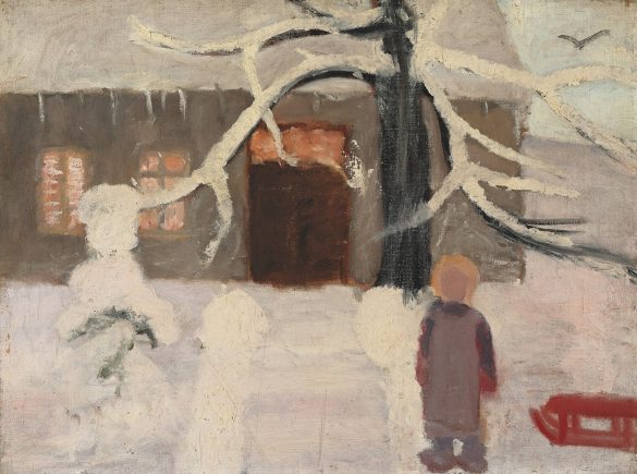 Chłopiec na śniegu (około 1905)