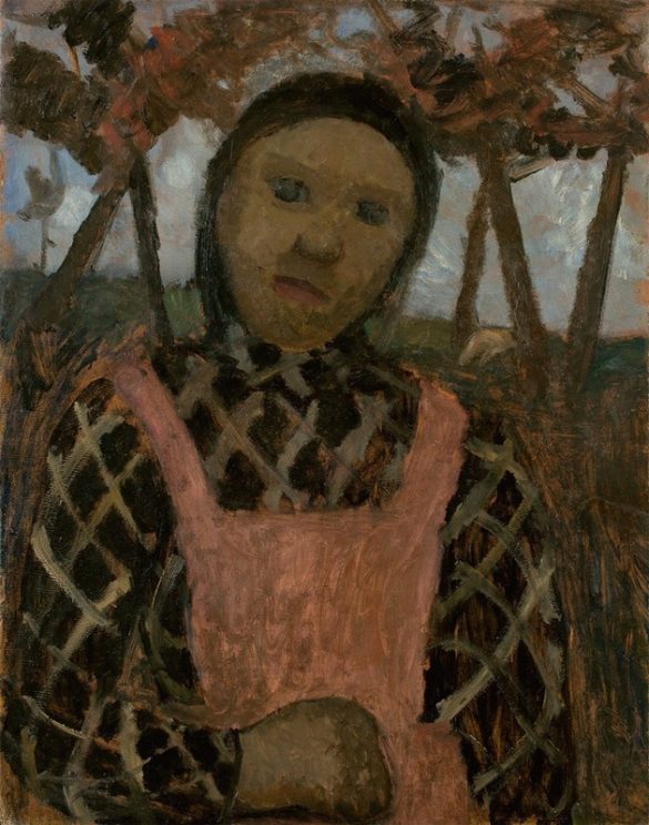 Dziewczyna o zmierzchu w kraciastej bluzce (około 1904)