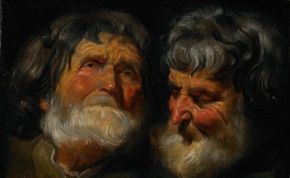 Jacob Jordaens - Dwa studia głowy starca (ok. 1630)