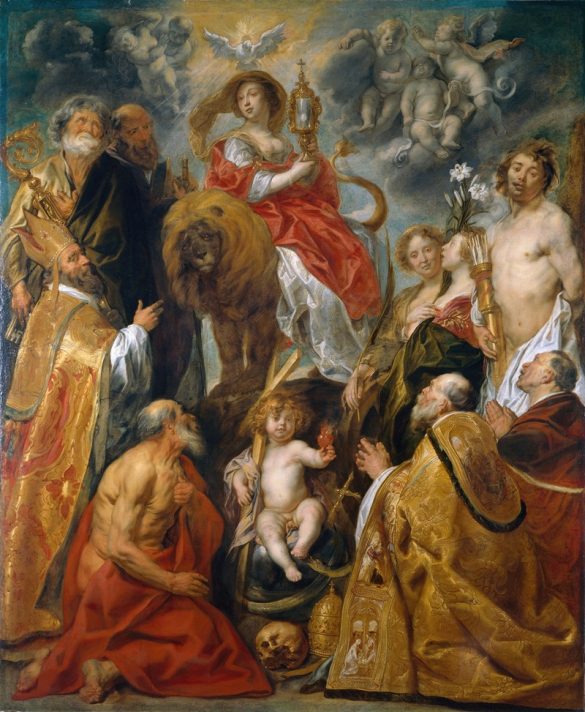 Jacob Jordaens - Kult Eucharystii (1630)