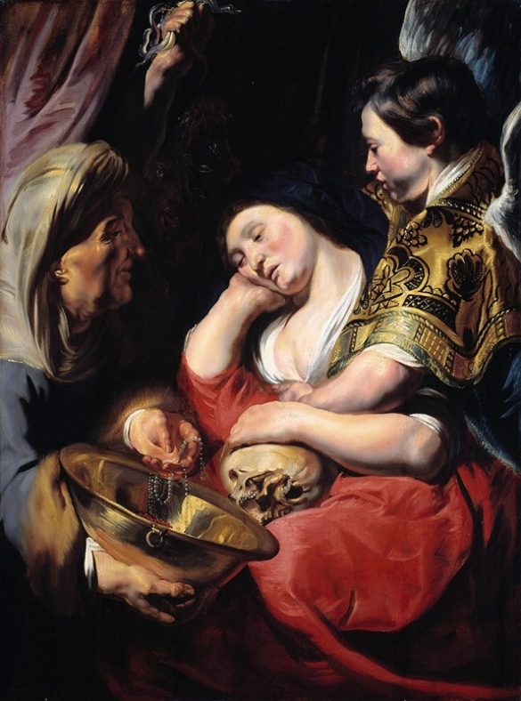 Jacob Jordaens - Kuszenie Magdaleny (ok. 1616)