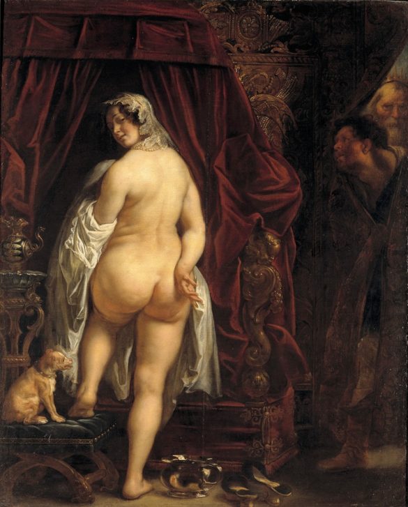 Król Candaules z Lidii pokazujący swoją żonę Gygesowi (1646)