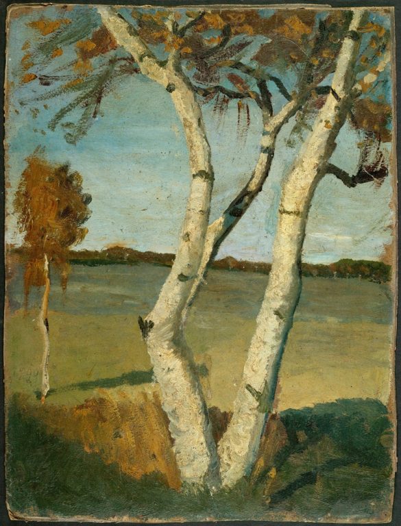 Paula Modersohn-Becker - Krajobraz z brzozą (1899)
