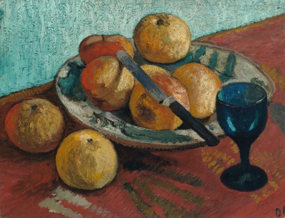 Paula Modersohn-Becker - Martwa natura z jabłkami i zielonym szkłem (1906)