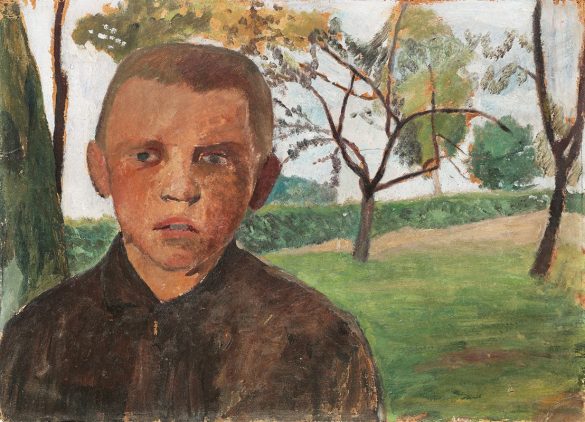 Portret chłopca przed jabłoniami (1901)