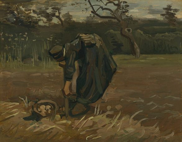 Chłopka kopiąca ziemniaki (1885)
