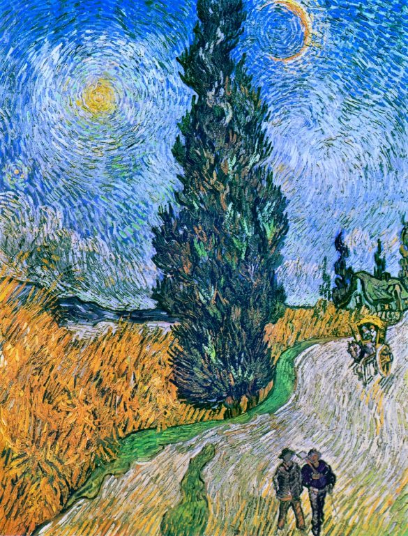Droga z cyprysem i gwiazdą (1890) Vincenta van Gogha