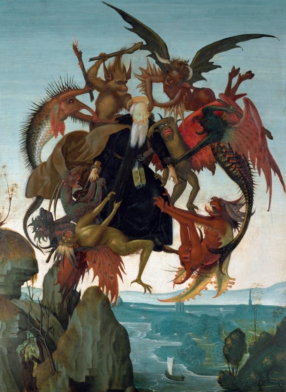 Męka świętego Antoniego (ok. 1487–1488) Michała Anioła Buonarrotiego