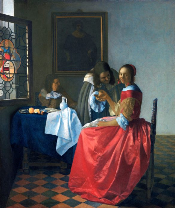 Dziewczyna z kieliszkiem wina (ok. 1658–1662) Johannesa Vermeera