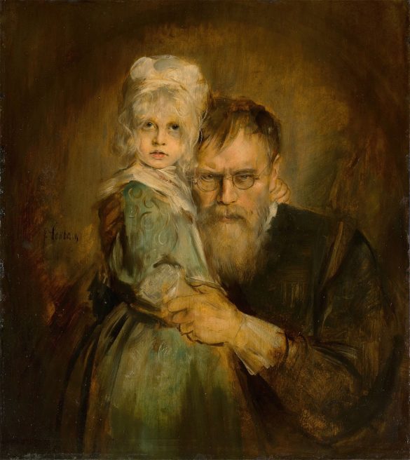 Autoportret z córką Marion (około 1900 r.)
