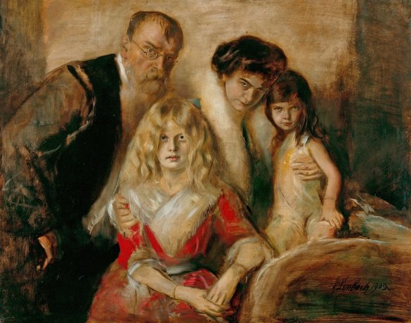 Franz von Lenbach z żoną i córkami (1903)