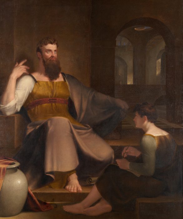 Jeremiasz dyktuje Baruchowi, pisarzowi, proroctwo o zniszczeniu Jerozolimy (1820)