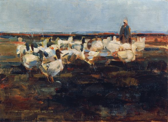 Stado gęsi na pastwisku (1919)