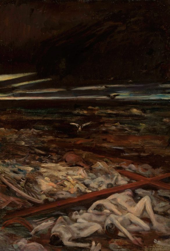 Zaraza, prawa część tryptyku „Katastrofy” (1870