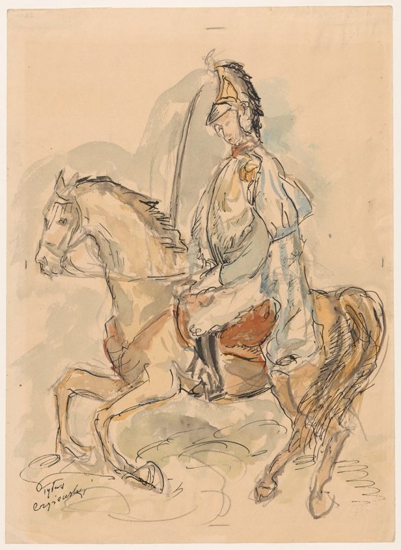 Szkic do zaginionego obrazu Kirasjer (1937)