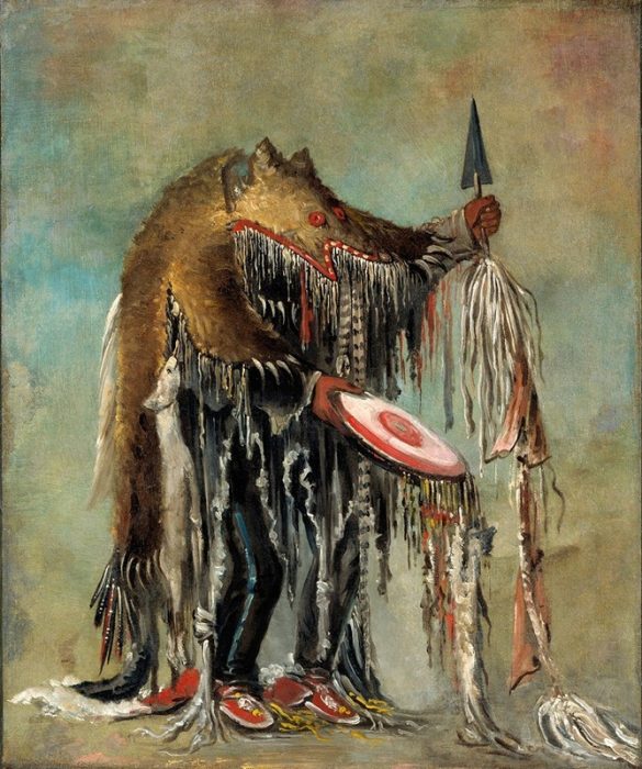Szaman odprawiający tajemnice nad umierającym człowiekiem (1832) Szaman odprawiający tajemnice nad umierającym człowiekiem (1832)